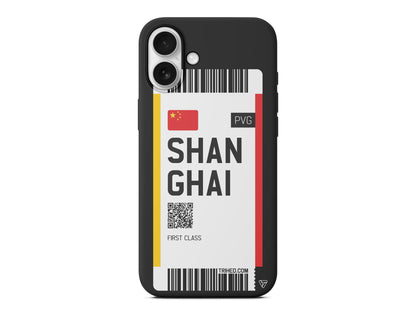 Shanghai Bileti Lansman Model İçi Kadife Silikon Telefon Kılıfı