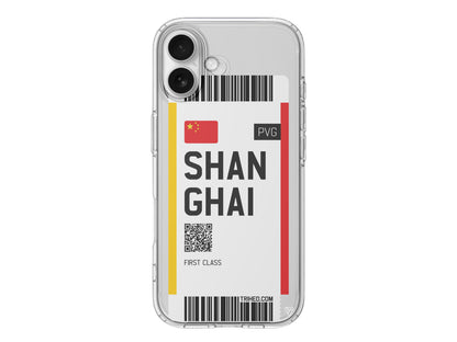 Shanghai Bileti Lansman Model İçi Kadife Silikon Telefon Kılıfı