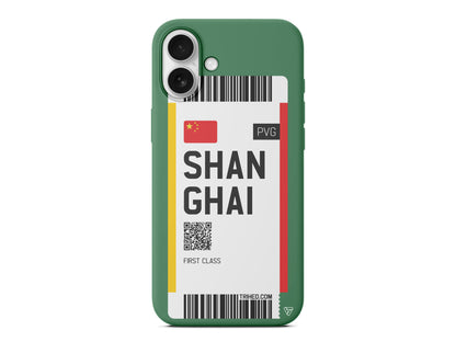 Shanghai Bileti Lansman Model İçi Kadife Silikon Telefon Kılıfı