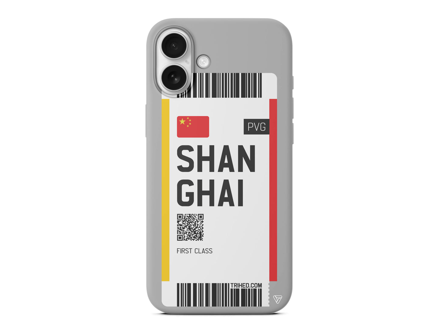 Shanghai Bileti Lansman Model İçi Kadife Silikon Telefon Kılıfı