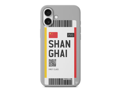 Shanghai Bileti Lansman Model İçi Kadife Silikon Telefon Kılıfı