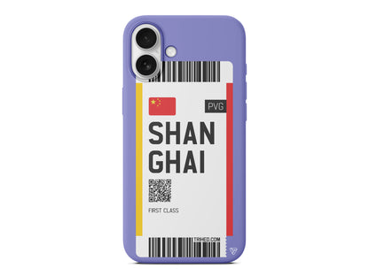 Shanghai Bileti Lansman Model İçi Kadife Silikon Telefon Kılıfı