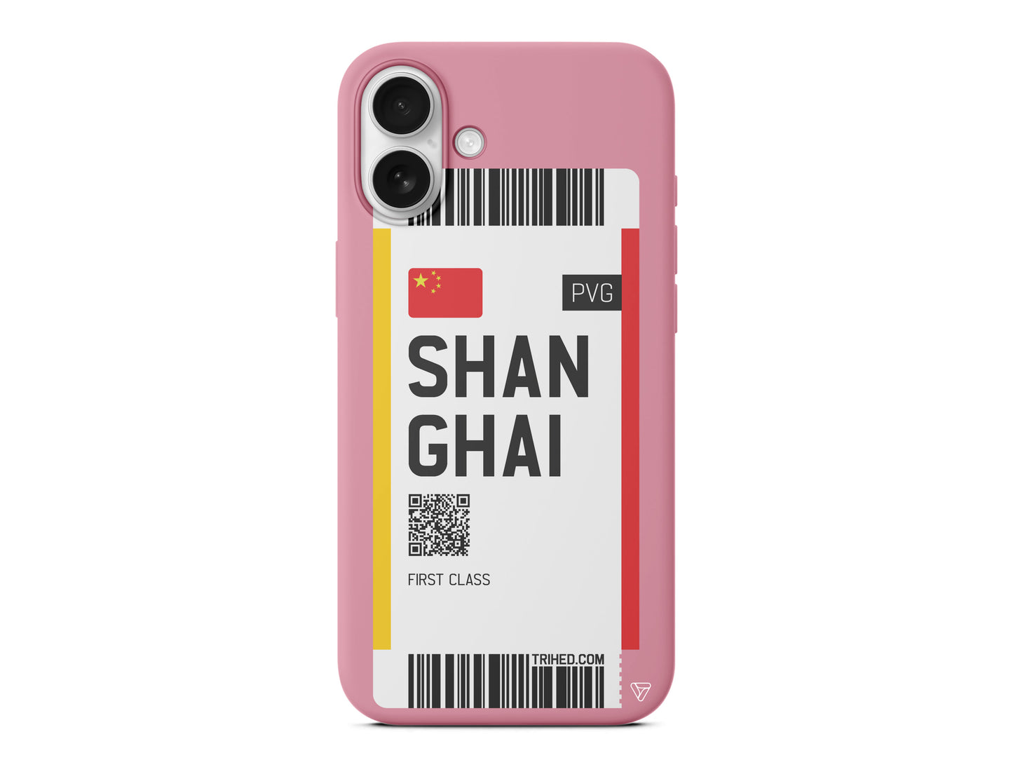 Shanghai Bileti Lansman Model İçi Kadife Silikon Telefon Kılıfı