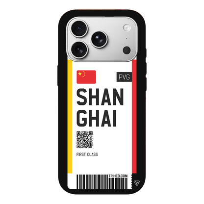 Shanghai Bileti Lansman Model İçi Kadife Silikon Telefon Kılıfı