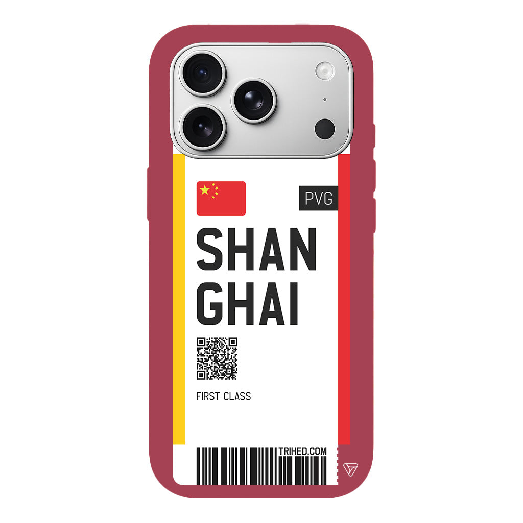 Shanghai Bileti Lansman Model İçi Kadife Silikon Telefon Kılıfı