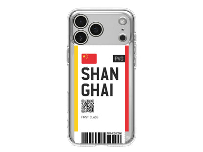 Shanghai Bileti Lansman Model İçi Kadife Silikon Telefon Kılıfı