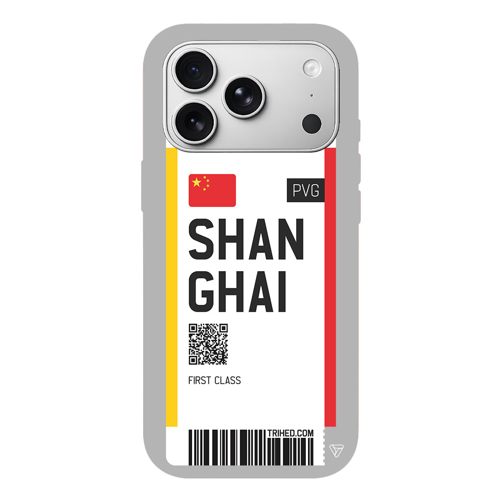 Shanghai Bileti Lansman Model İçi Kadife Silikon Telefon Kılıfı