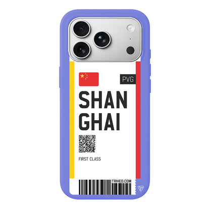 Shanghai Bileti Lansman Model İçi Kadife Silikon Telefon Kılıfı