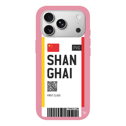 Shanghai Bileti Lansman Model İçi Kadife Silikon Telefon Kılıfı