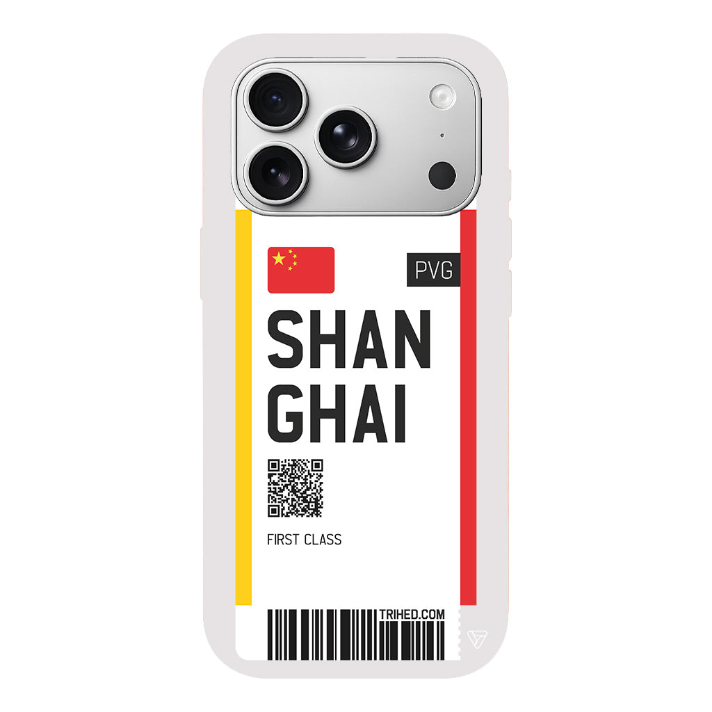 Shanghai Bileti Lansman Model İçi Kadife Silikon Telefon Kılıfı