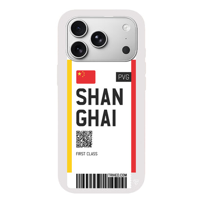 Shanghai Bileti Lansman Model İçi Kadife Silikon Telefon Kılıfı