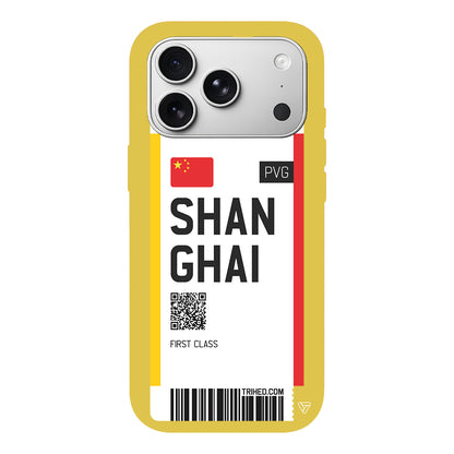 Shanghai Bileti Lansman Model İçi Kadife Silikon Telefon Kılıfı