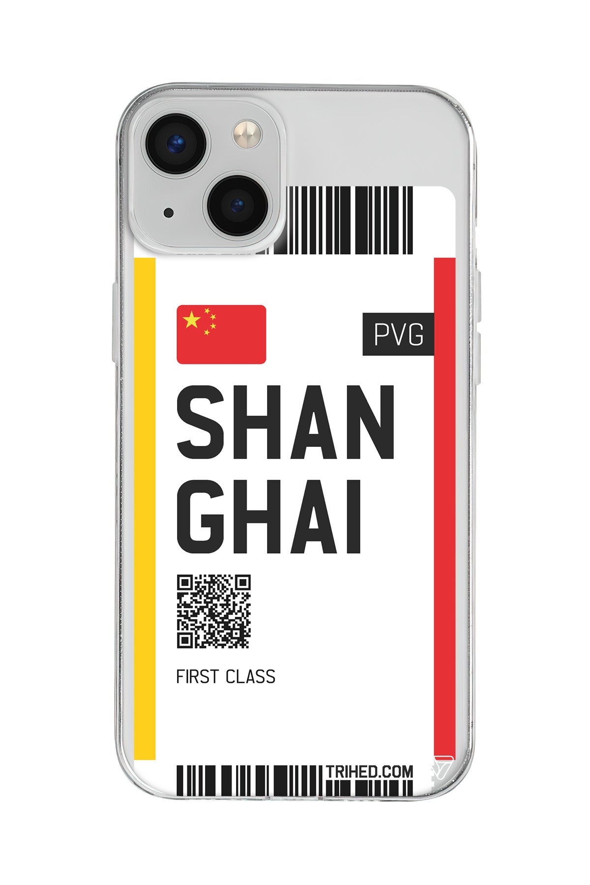 Shanghai Bileti Lansman Model İçi Kadife Silikon Telefon Kılıfı