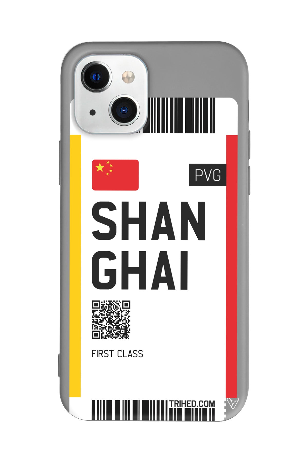 Shanghai Bileti Lansman Model İçi Kadife Silikon Telefon Kılıfı