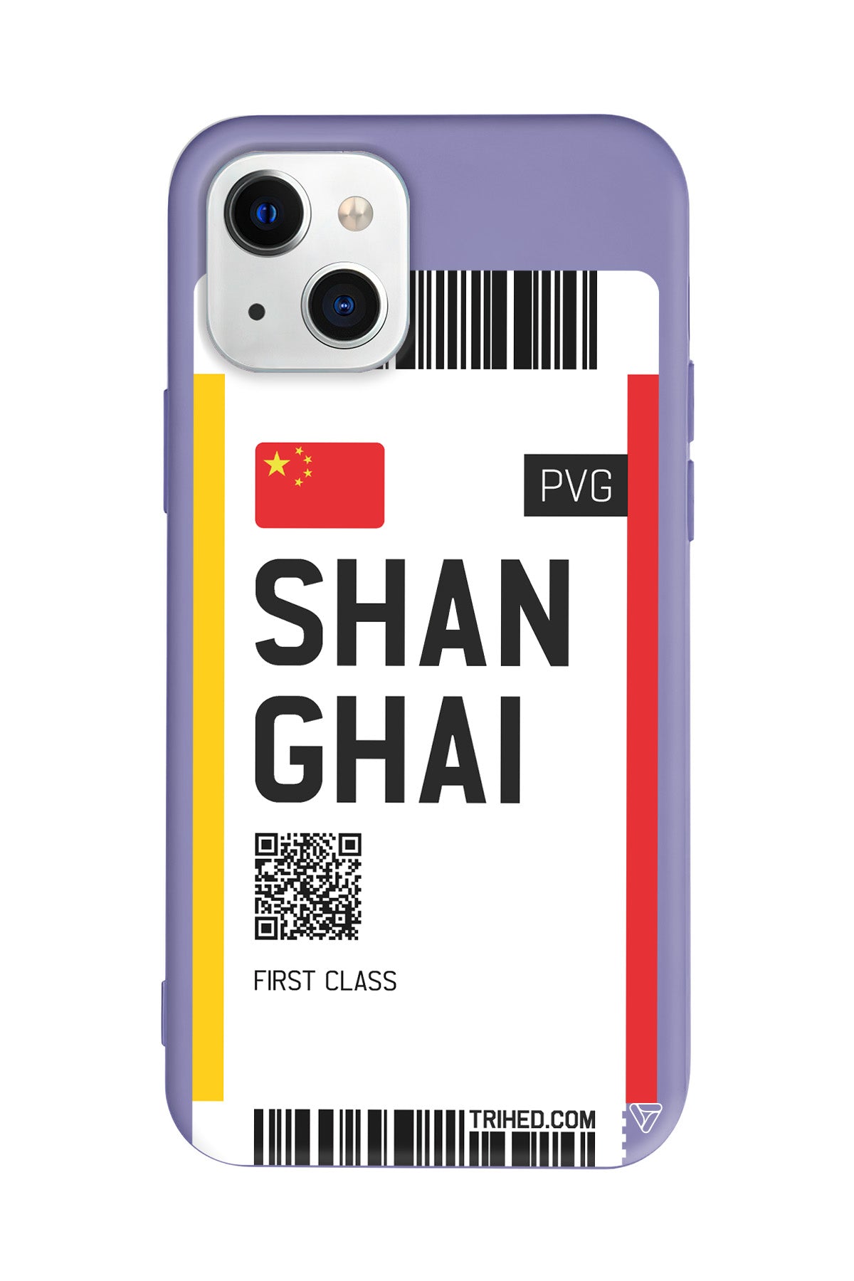 Shanghai Bileti Lansman Model İçi Kadife Silikon Telefon Kılıfı