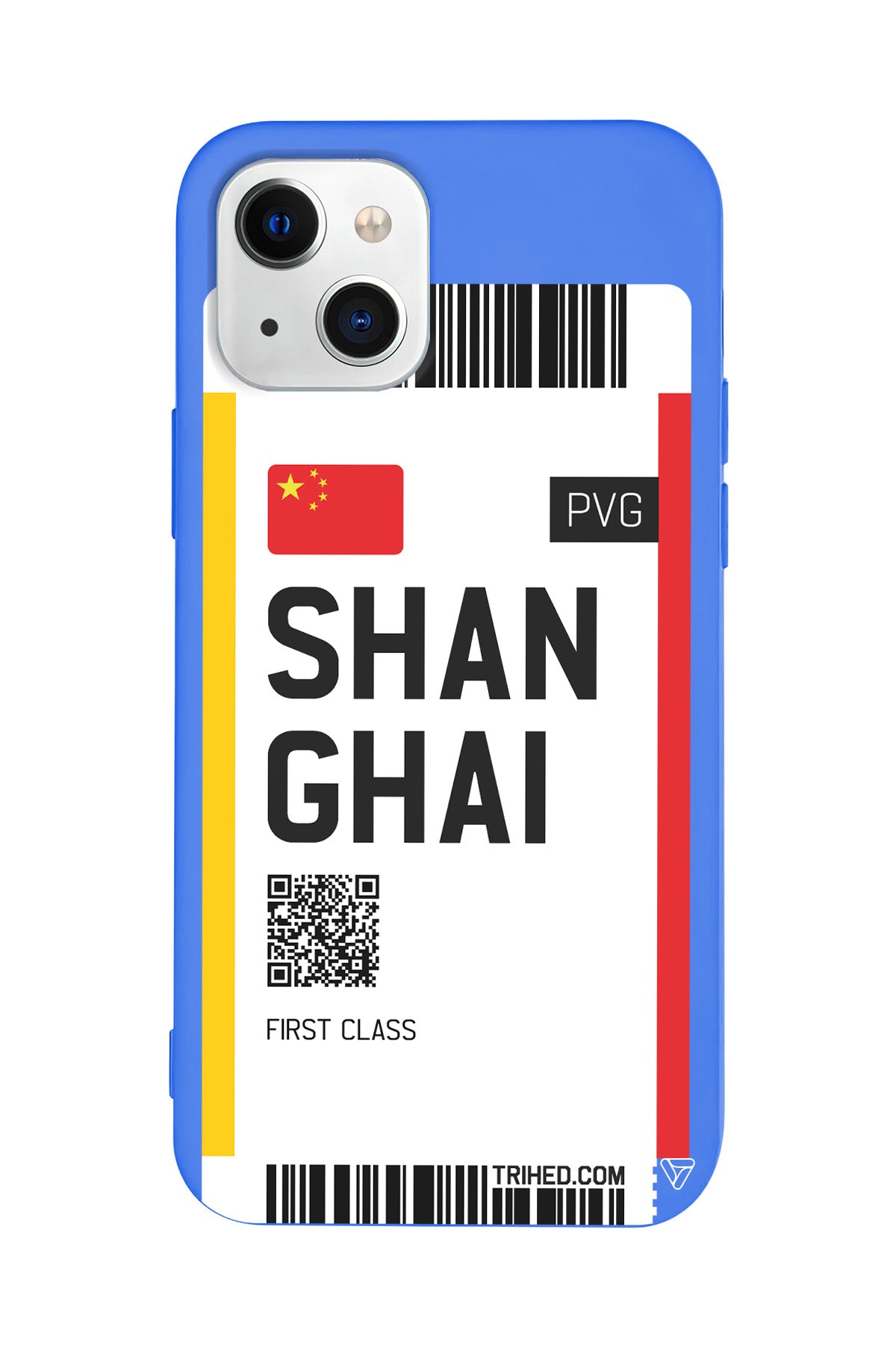 Shanghai Bileti Lansman Model İçi Kadife Silikon Telefon Kılıfı