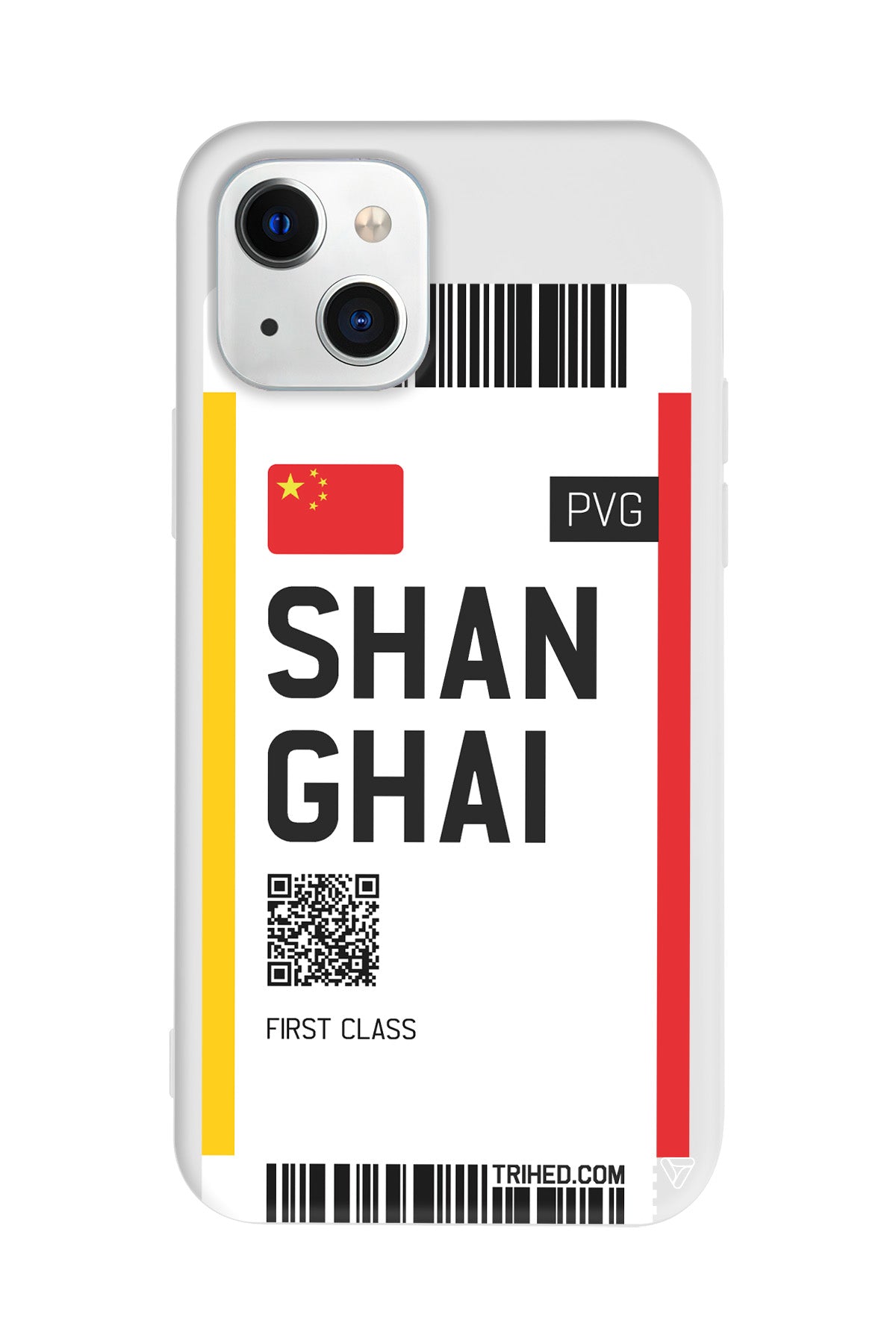 Shanghai Bileti Lansman Model İçi Kadife Silikon Telefon Kılıfı