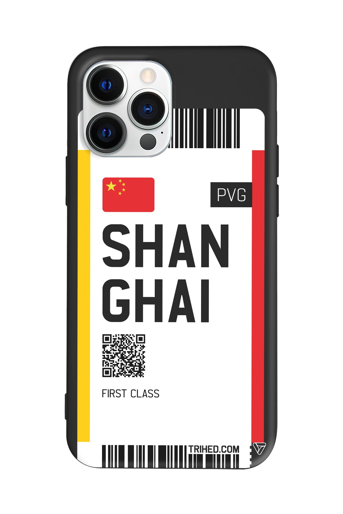 Shanghai Bileti Lansman Model İçi Kadife Silikon Telefon Kılıfı