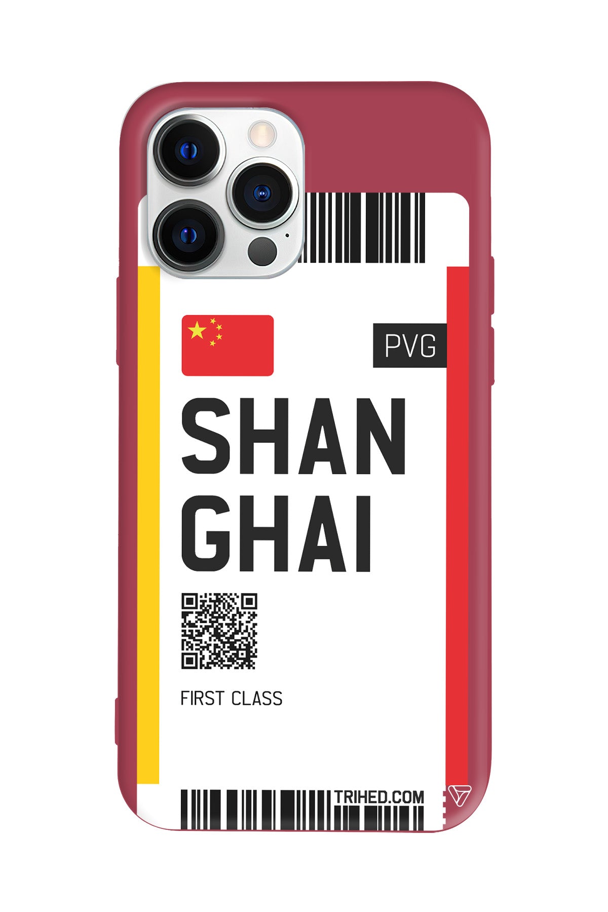 Shanghai Bileti Lansman Model İçi Kadife Silikon Telefon Kılıfı