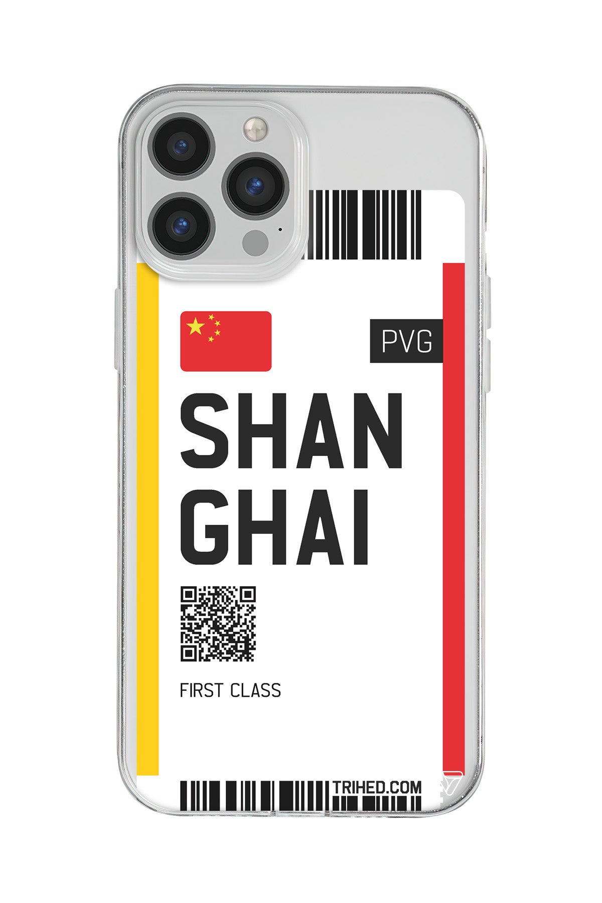 Shanghai Bileti Lansman Model İçi Kadife Silikon Telefon Kılıfı