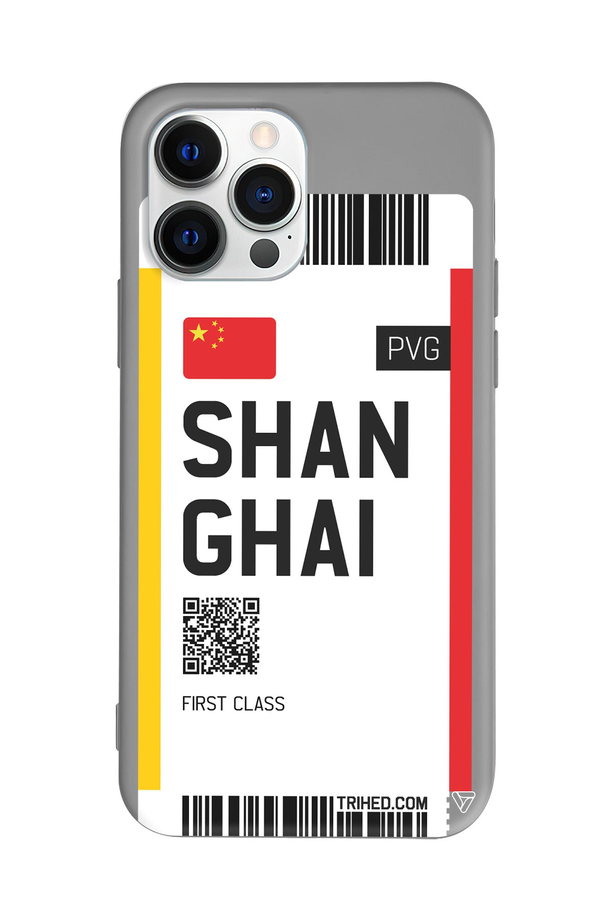 Shanghai Bileti Lansman Model İçi Kadife Silikon Telefon Kılıfı