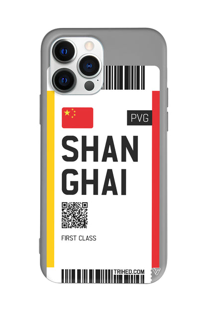 Shanghai Bileti Lansman Model İçi Kadife Silikon Telefon Kılıfı