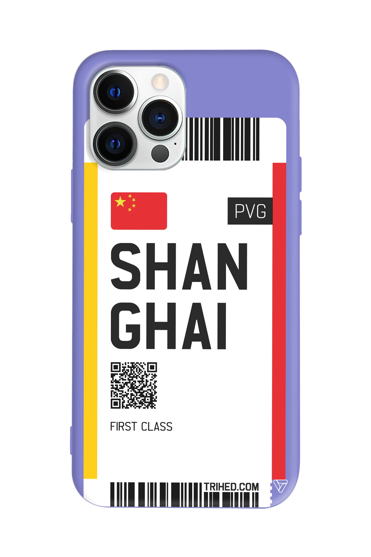 Shanghai Bileti Lansman Model İçi Kadife Silikon Telefon Kılıfı