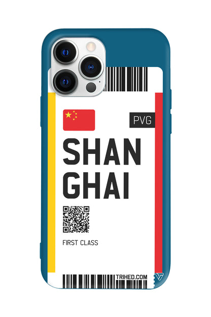 Shanghai Bileti Lansman Model İçi Kadife Silikon Telefon Kılıfı