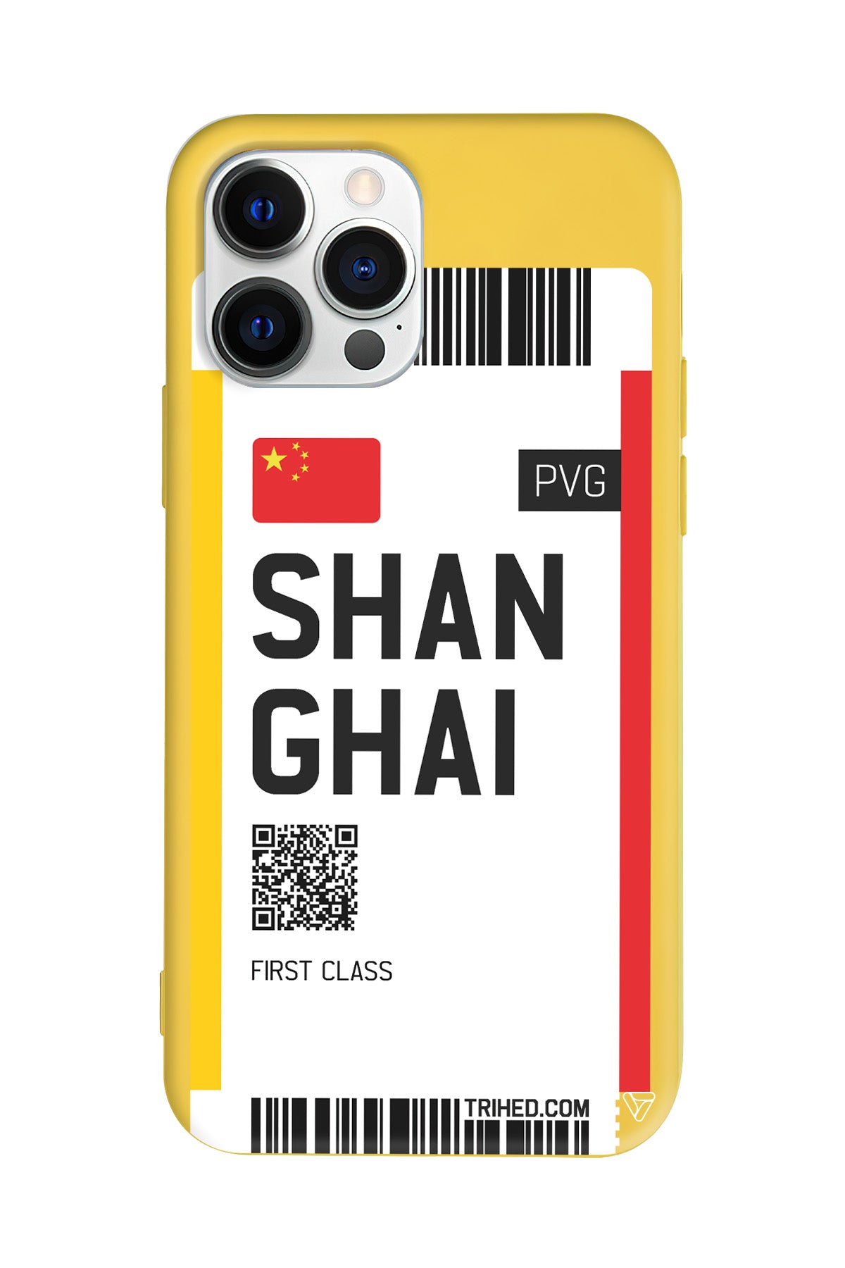 Shanghai Bileti Lansman Model İçi Kadife Silikon Telefon Kılıfı