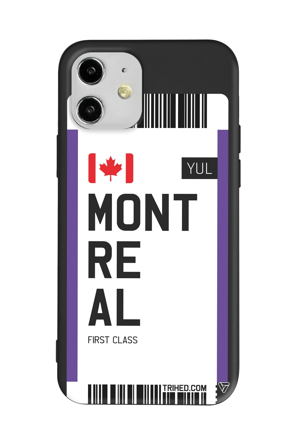 Montreal Bileti Lansman Model İçi Kadife Silikon Telefon Kılıfı