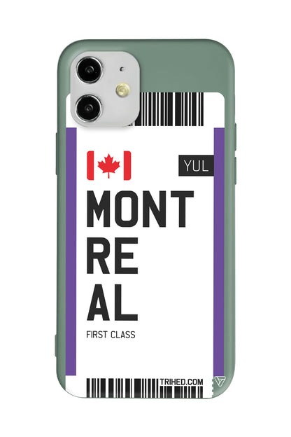 Montreal Bileti Lansman Model İçi Kadife Silikon Telefon Kılıfı