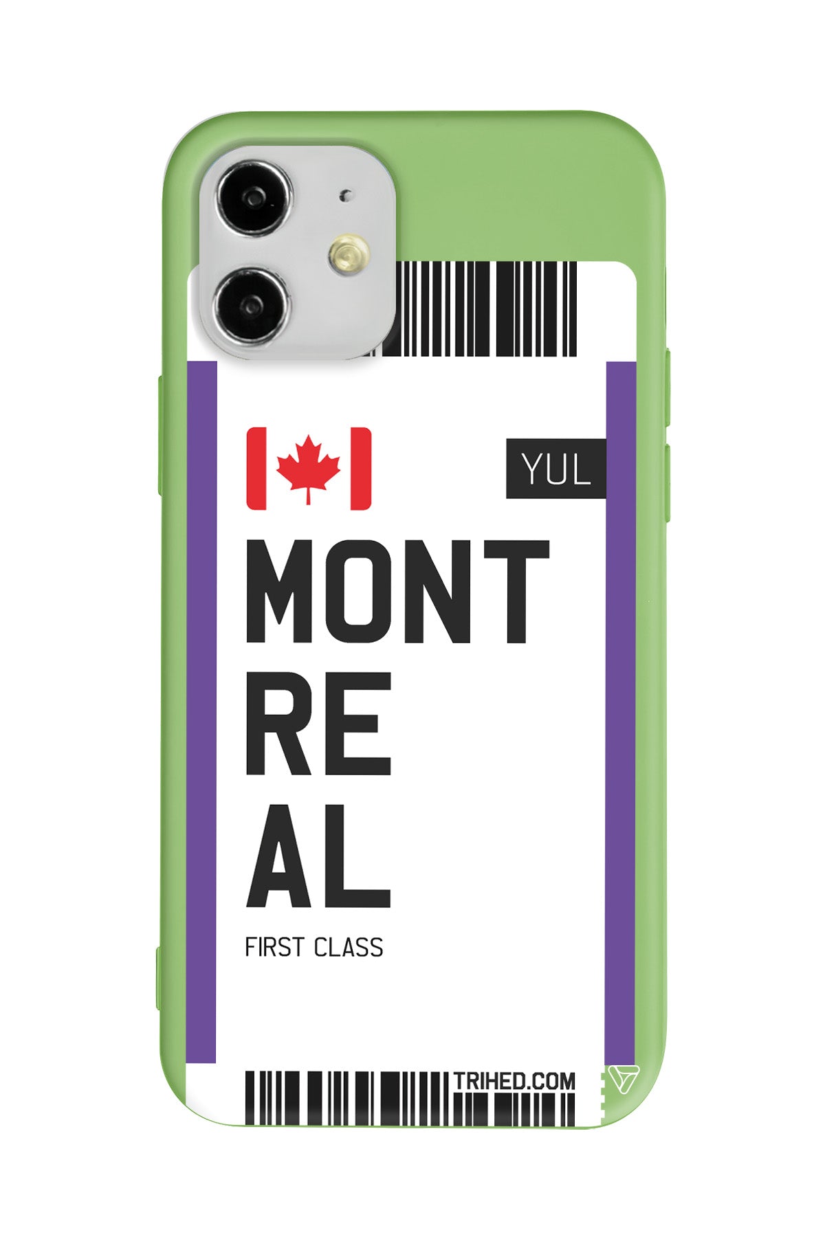 Montreal Bileti Lansman Model İçi Kadife Silikon Telefon Kılıfı