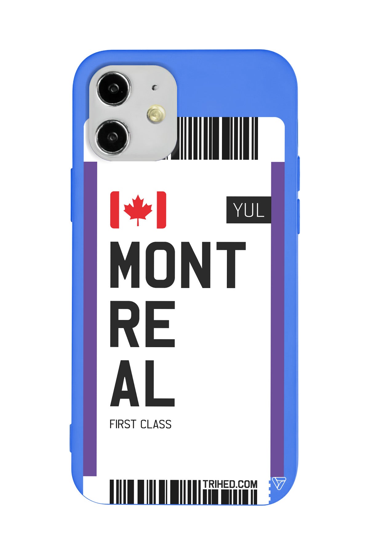 Montreal Bileti Lansman Model İçi Kadife Silikon Telefon Kılıfı