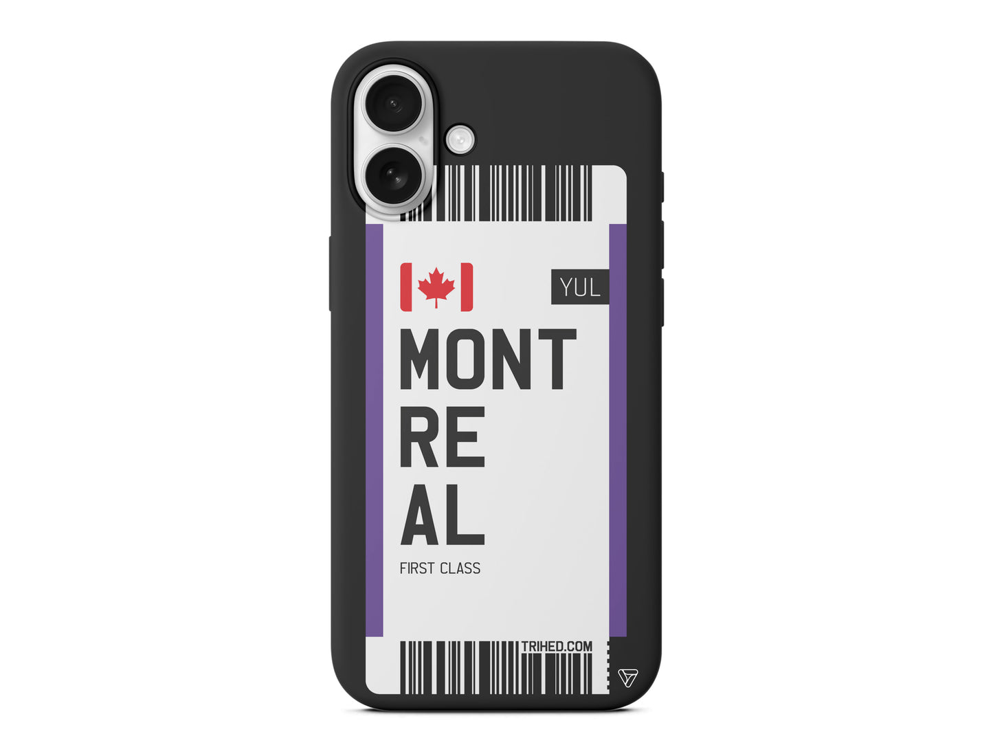 Montreal Bileti Lansman Model İçi Kadife Silikon Telefon Kılıfı