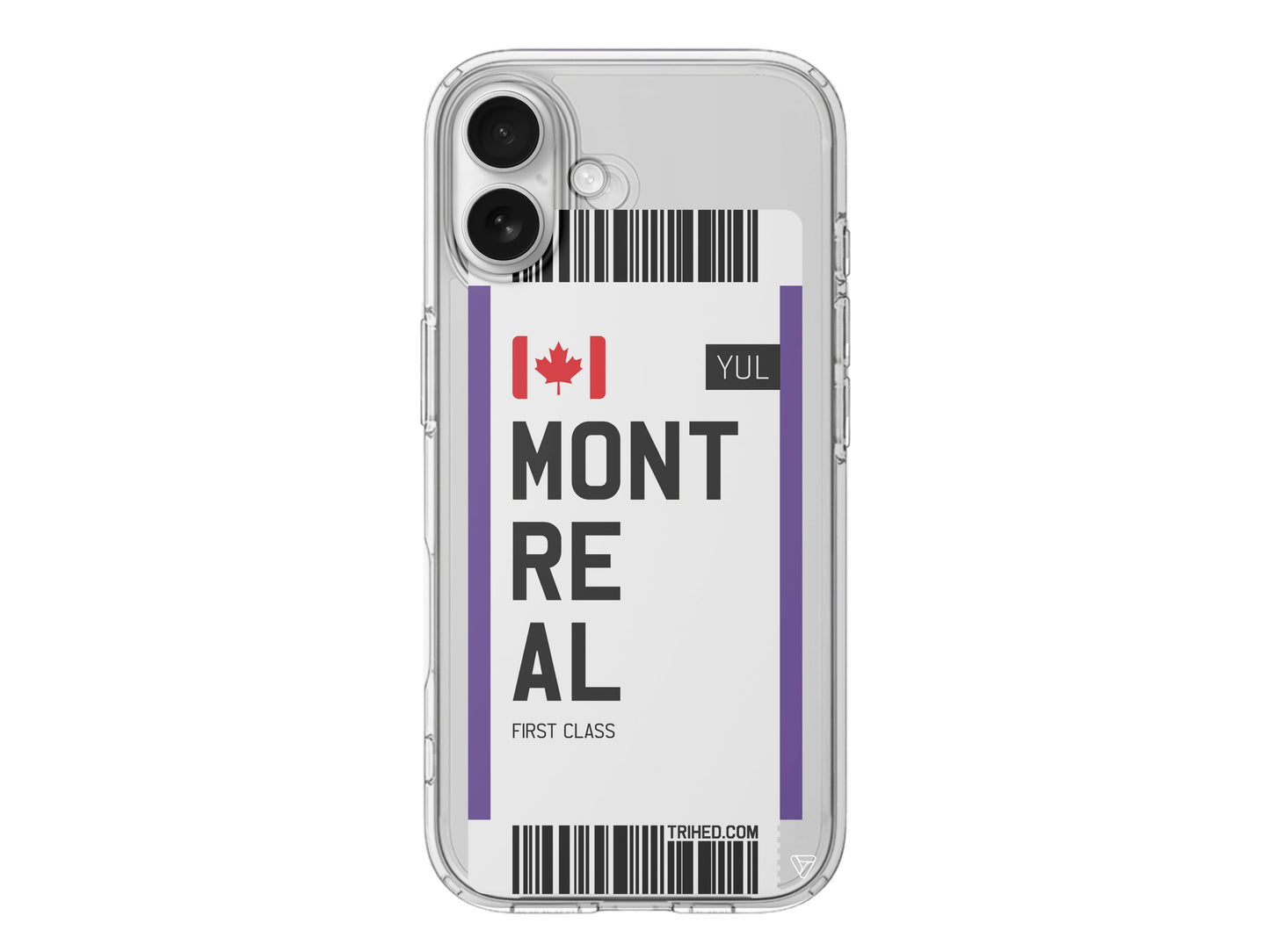 Montreal Bileti Lansman Model İçi Kadife Silikon Telefon Kılıfı