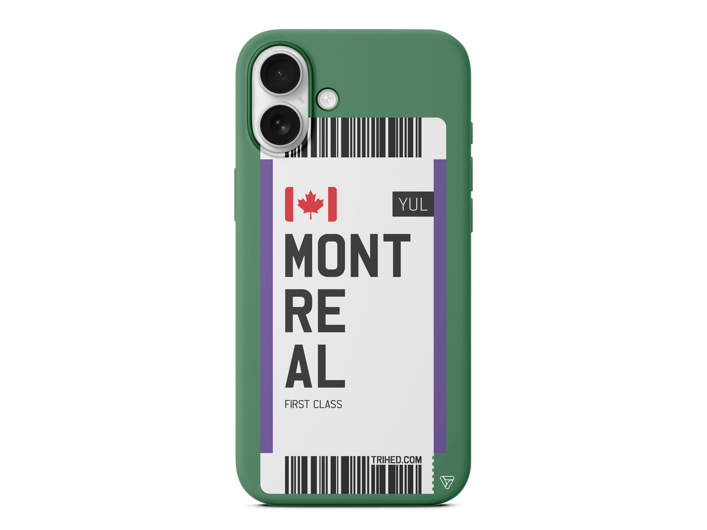 Montreal Bileti Lansman Model İçi Kadife Silikon Telefon Kılıfı