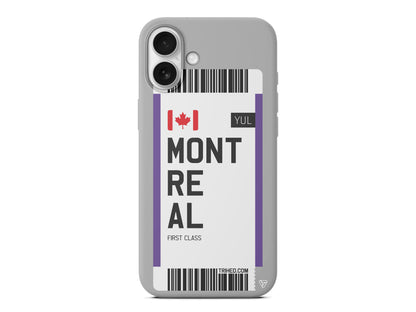 Montreal Bileti Lansman Model İçi Kadife Silikon Telefon Kılıfı