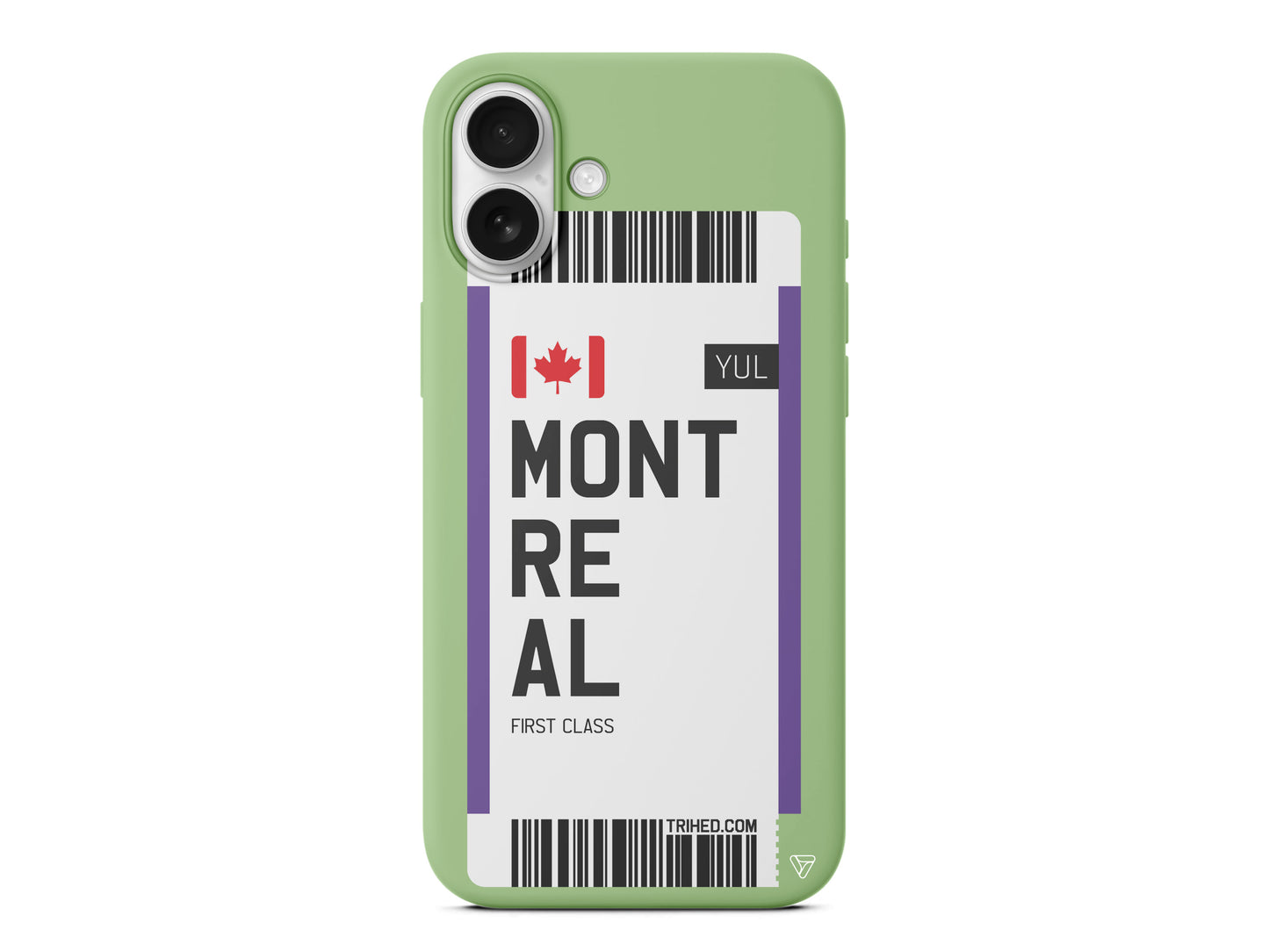 Montreal Bileti Lansman Model İçi Kadife Silikon Telefon Kılıfı