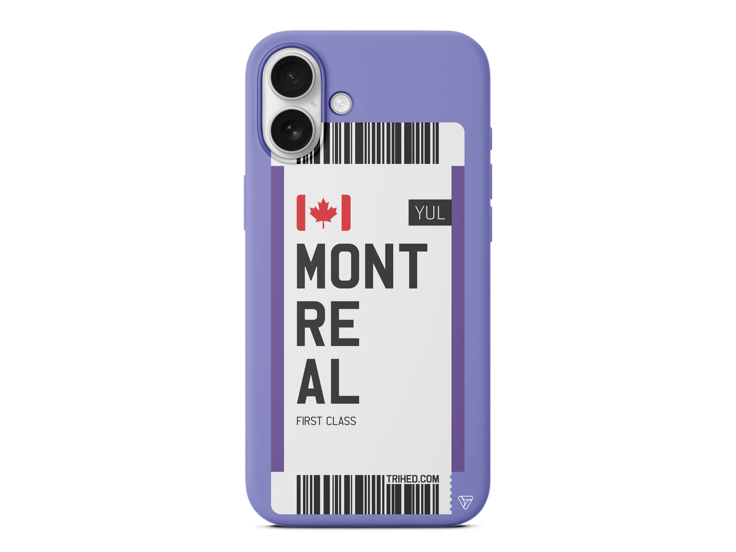 Montreal Bileti Lansman Model İçi Kadife Silikon Telefon Kılıfı