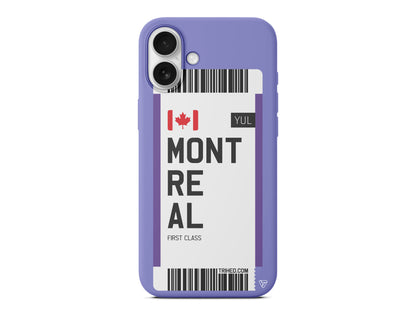 Montreal Bileti Lansman Model İçi Kadife Silikon Telefon Kılıfı