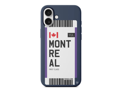 Montreal Bileti Lansman Model İçi Kadife Silikon Telefon Kılıfı