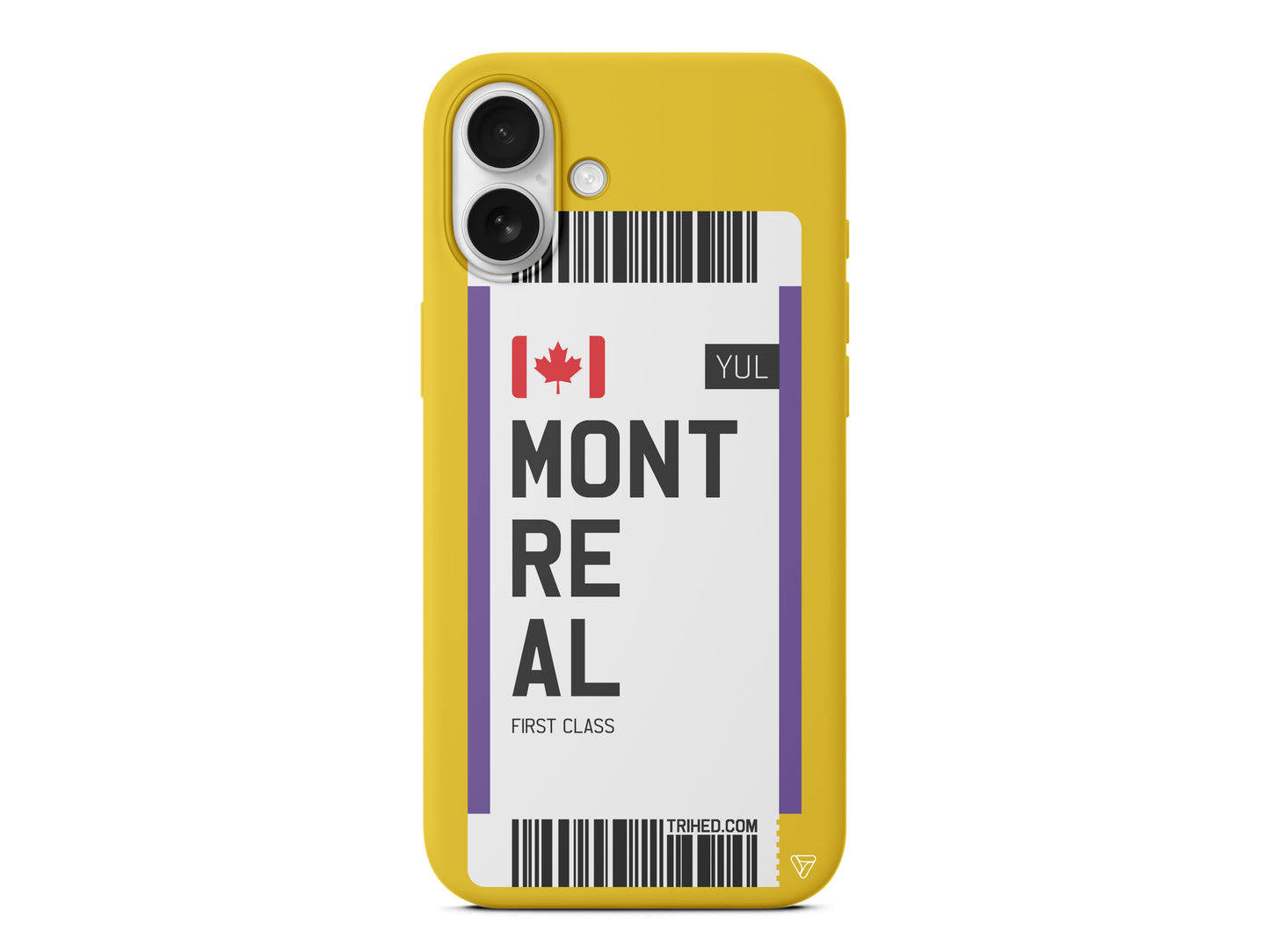 Montreal Bileti Lansman Model İçi Kadife Silikon Telefon Kılıfı