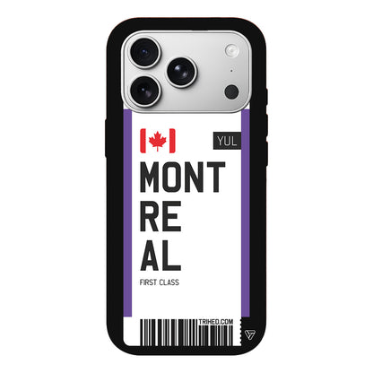 Montreal Bileti Lansman Model İçi Kadife Silikon Telefon Kılıfı