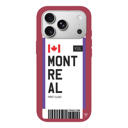 Montreal Bileti Lansman Model İçi Kadife Silikon Telefon Kılıfı