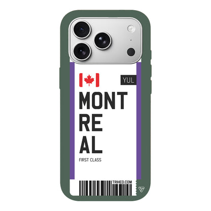 Montreal Bileti Lansman Model İçi Kadife Silikon Telefon Kılıfı