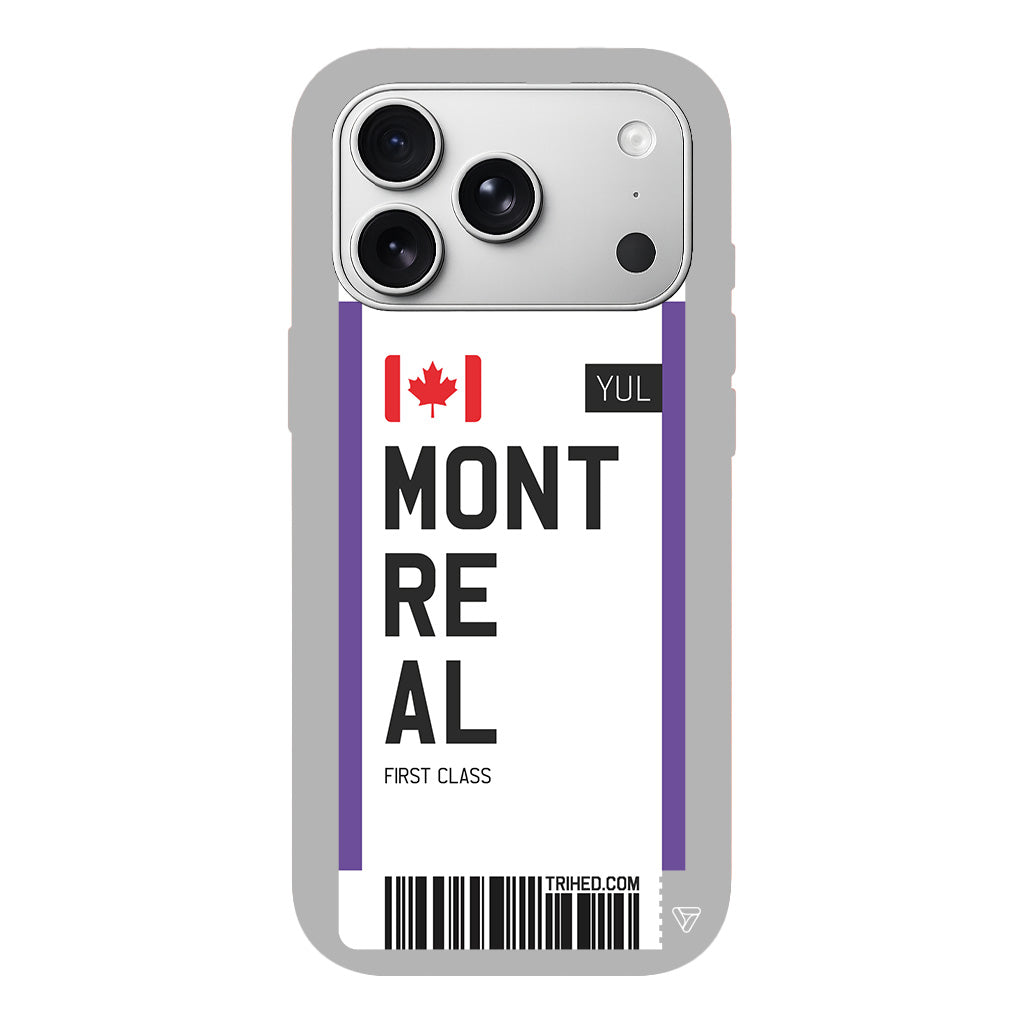 Montreal Bileti Lansman Model İçi Kadife Silikon Telefon Kılıfı