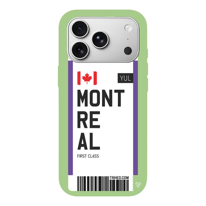 Montreal Bileti Lansman Model İçi Kadife Silikon Telefon Kılıfı