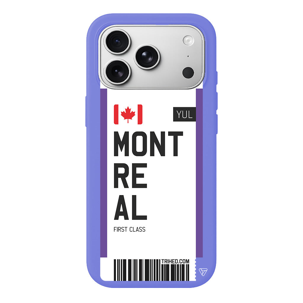 Montreal Bileti Lansman Model İçi Kadife Silikon Telefon Kılıfı