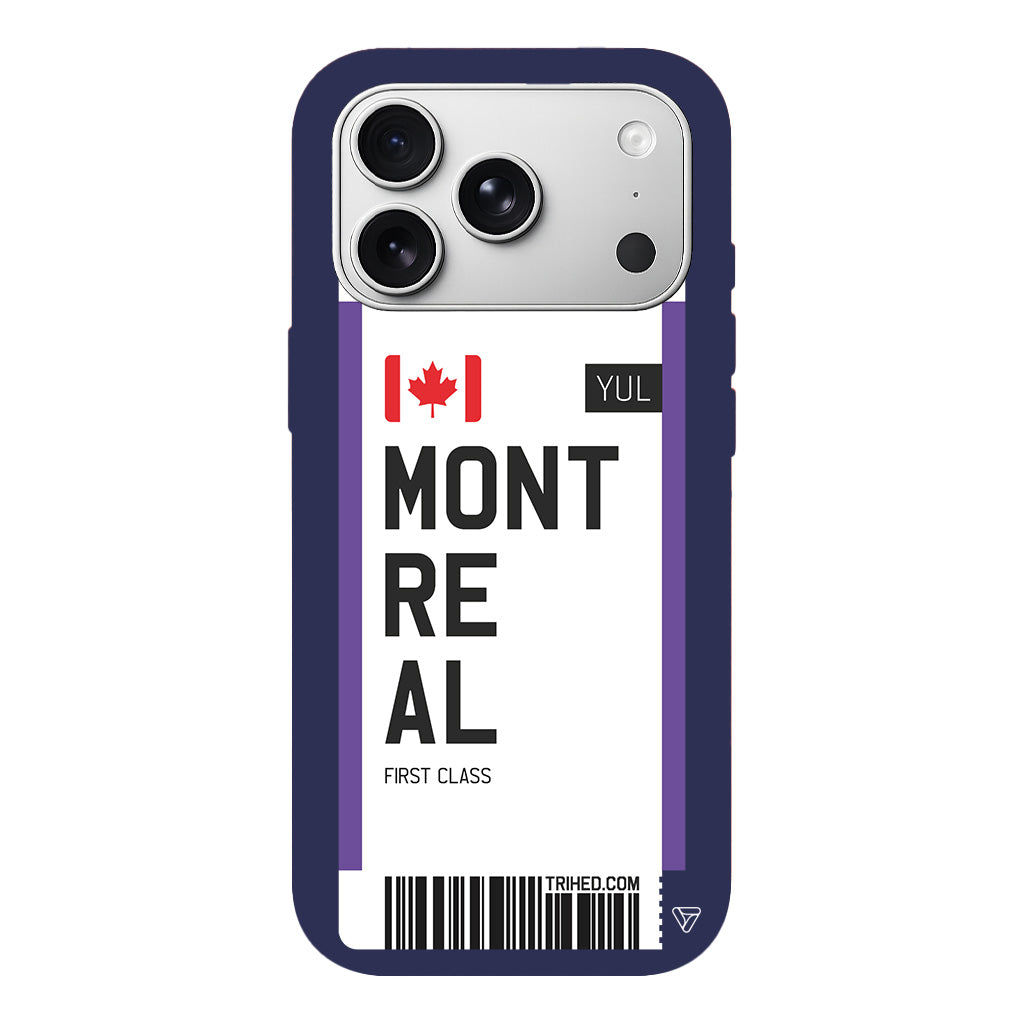 Montreal Bileti Lansman Model İçi Kadife Silikon Telefon Kılıfı