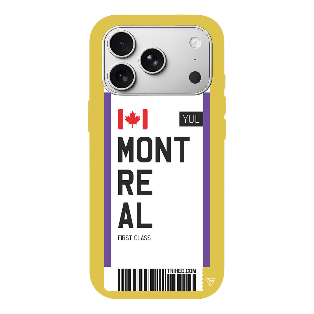 Montreal Bileti Lansman Model İçi Kadife Silikon Telefon Kılıfı